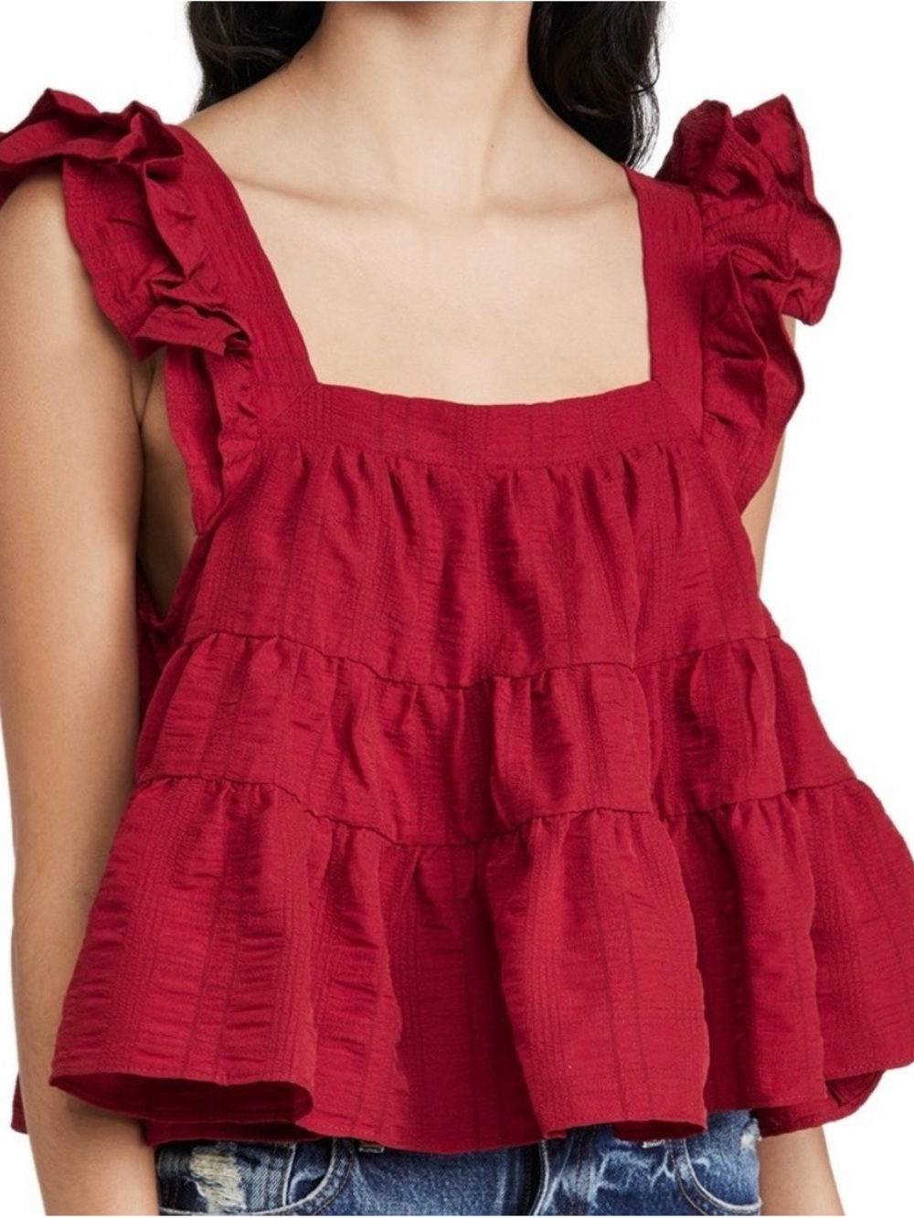 En Saison Babydoll Tiered Top